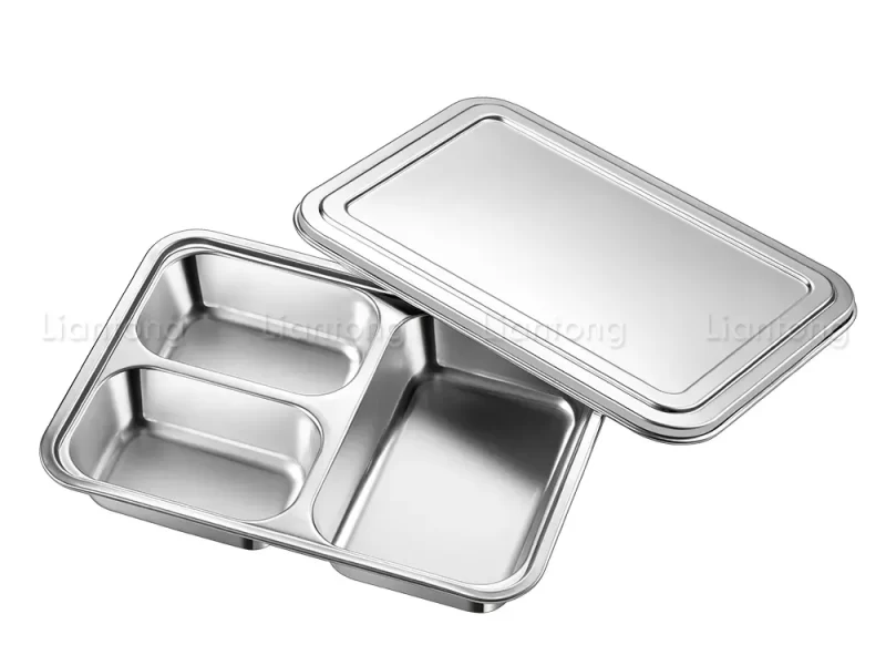 stainless steel divided plate with lid wholesale
