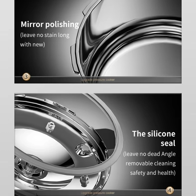 Wholesale Stainless Steel Pressure Cooker with Double Handle for Home & Commercial