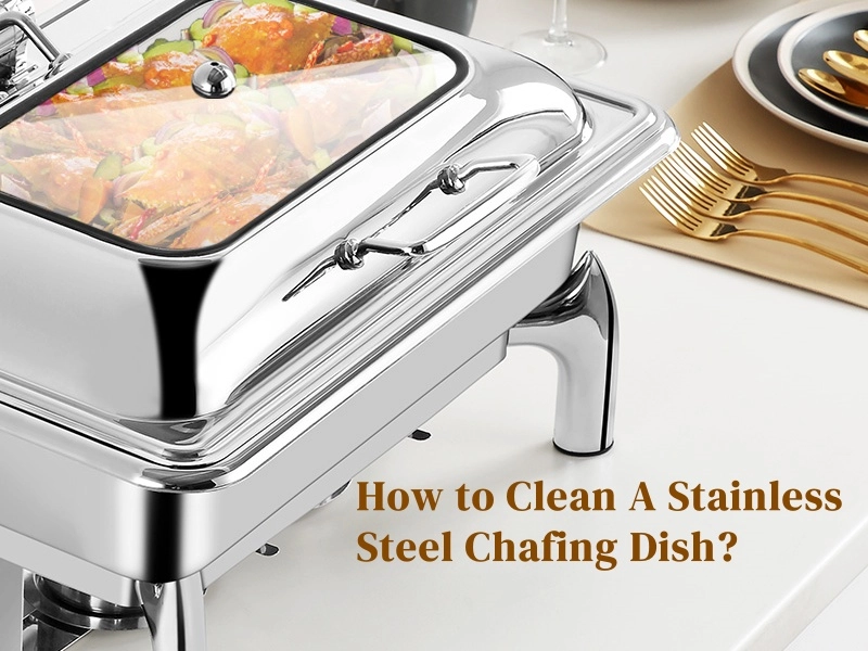 chafing dish en acier inoxydable propre