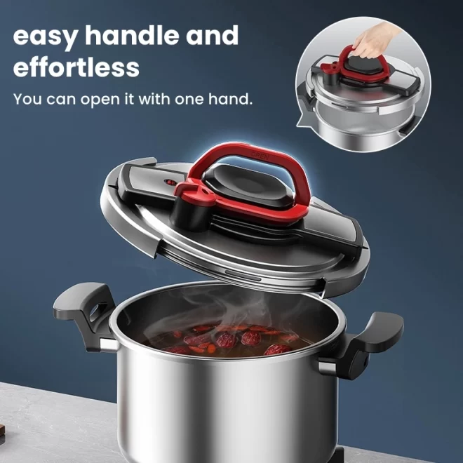Panela de pressão de 6 Qt por atacado, panelas de pressão de aço inoxidável de alta qualidade para uso doméstico - Imagem 2