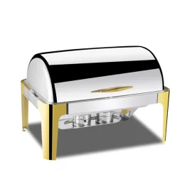 Оптовая топливо Chafing блюдо, Roll Top Chafing блюдо электрический нагрев элегантный дизайн для шведского стола в Bulk