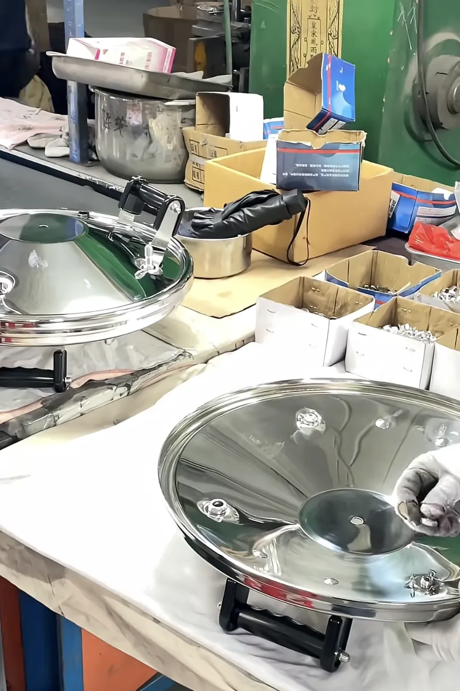 Olla a presión de acero inoxidable productos montados en fábrica